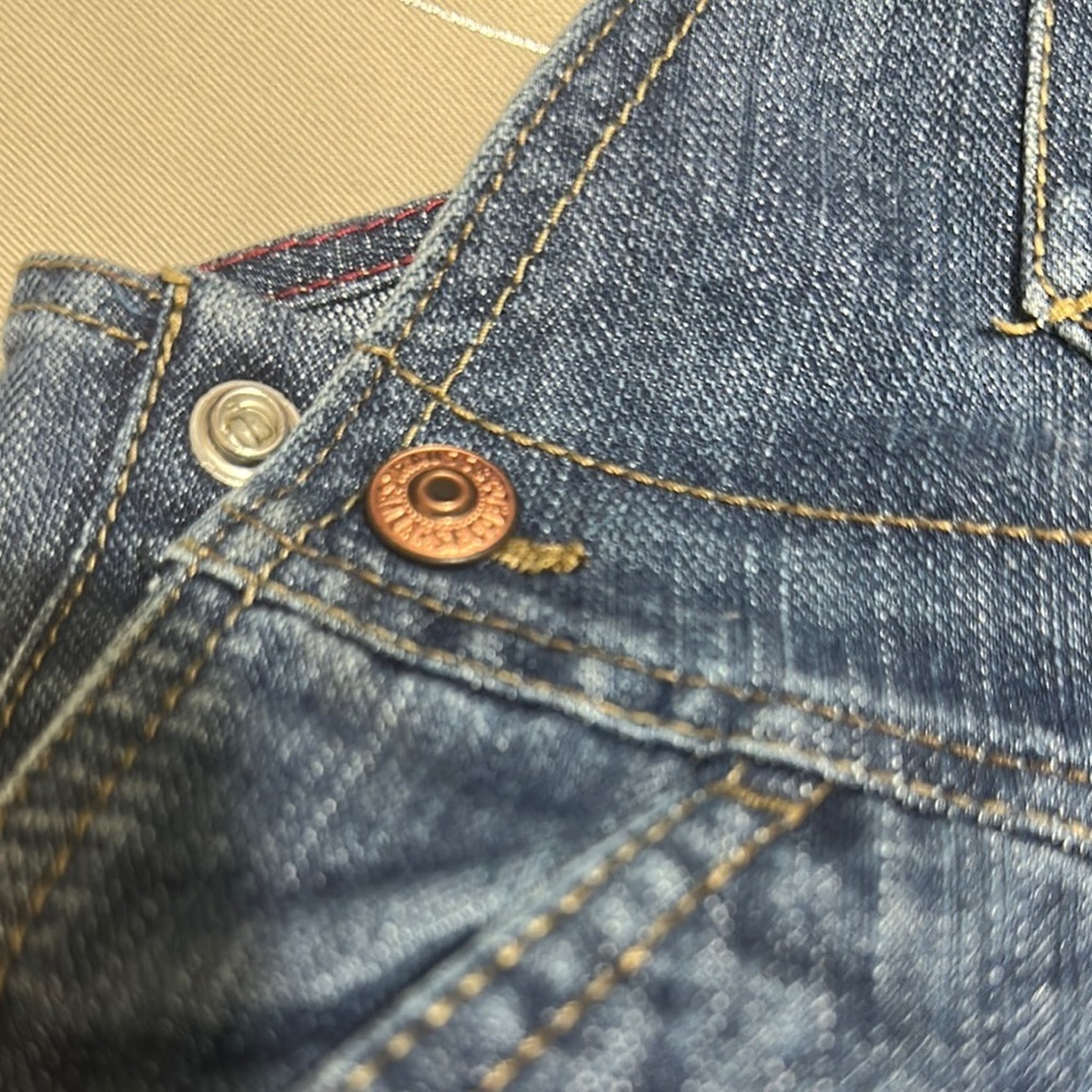 Levi's Blue Denim Overalls Adjustable Straps Medium Wash - Picture 3 of 10